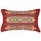 Marina Tribal Stripe Red 18" x 12" Indoor-Outdoor Pillow