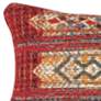 Marina Tribal Stripe Red 18" x 12" Indoor-Outdoor Pillow