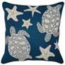 Marina Turtle And Stars Pillow Navy