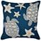 Marina Turtle And Stars Pillow Navy