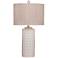 Marina White Ceramic Column Table Lamp