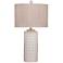 Marina White Ceramic Column Table Lamp