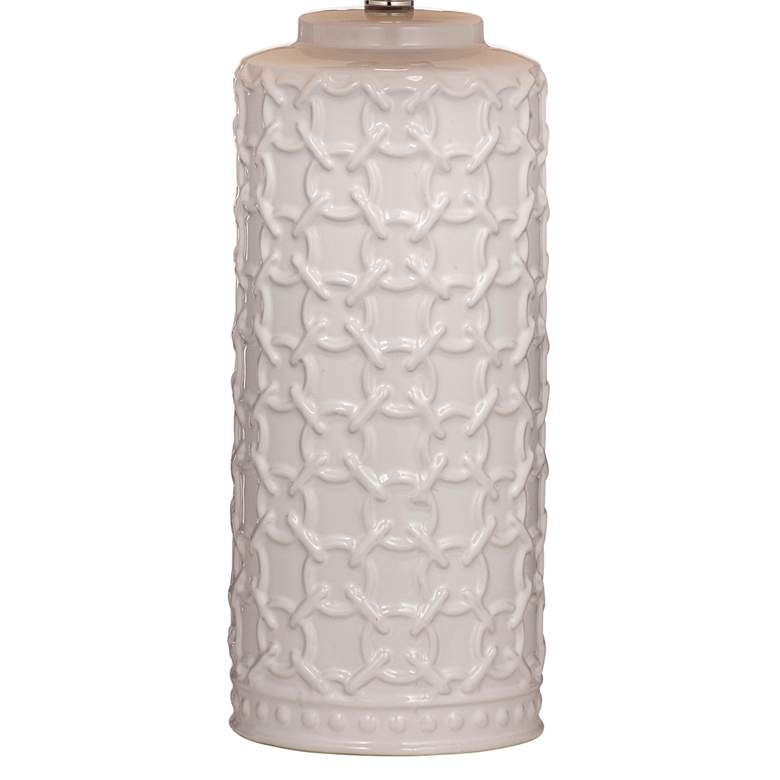 Image 4 Marina White Ceramic Column Table Lamp more views