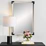 2_Marina White Rope and Black 23 3/4" x 35 1/2" Wall Mirror