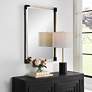 4_Marina White Rope and Black 23 3/4" x 35 1/2" Wall Mirror more views