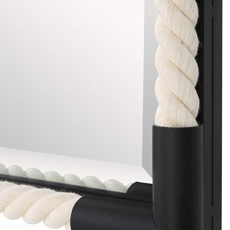 Image 6 Marina White Rope and Black 23 3/4" x 35 1/2" Wall Mirror more views