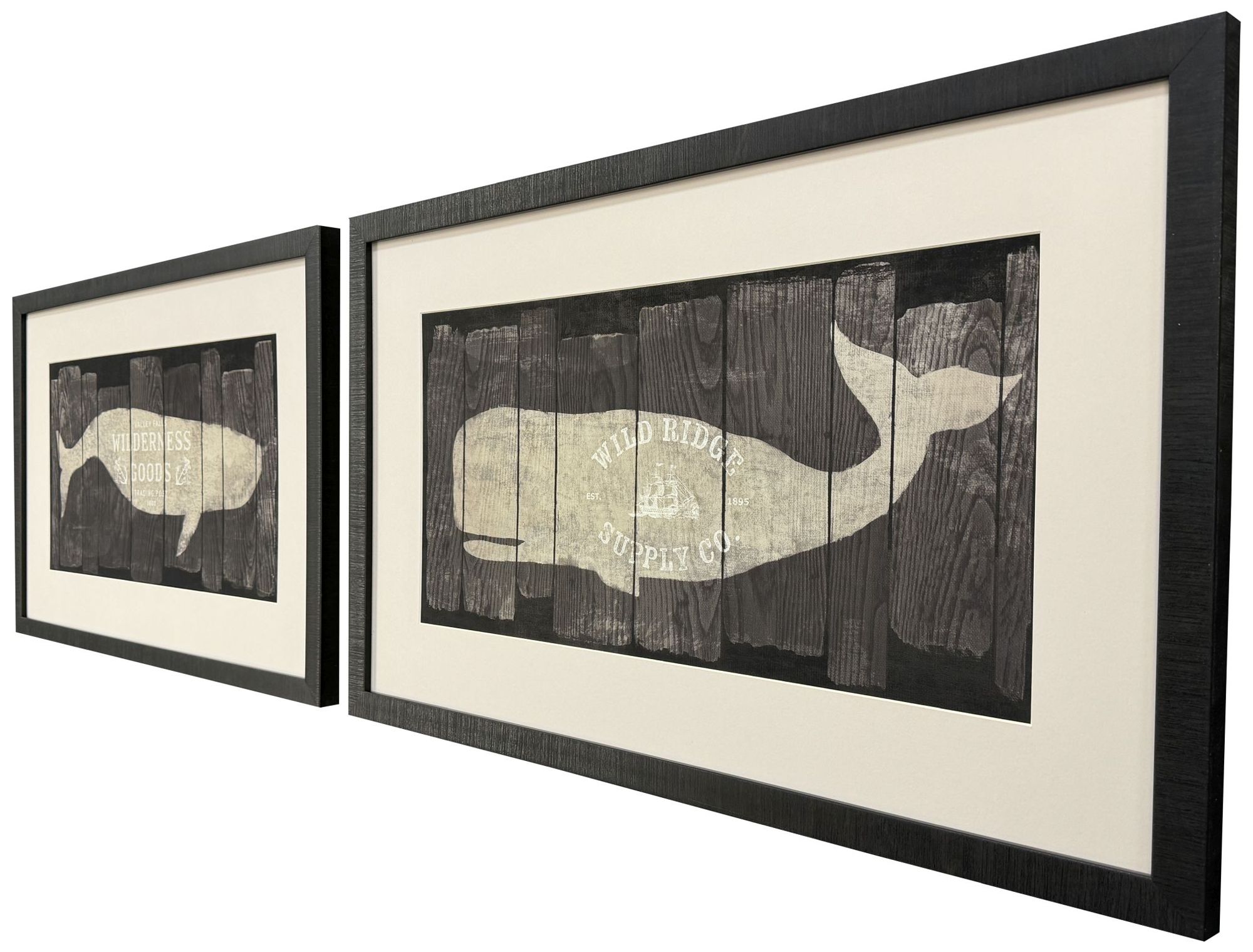 Image 2 Marine Marks 32"W x 20"H Framed Art Set of 2 more views