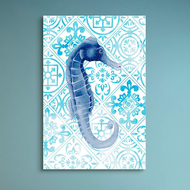 Image 1 Marine Morocco II 50 3/4" High Tempered Glass Wall Art