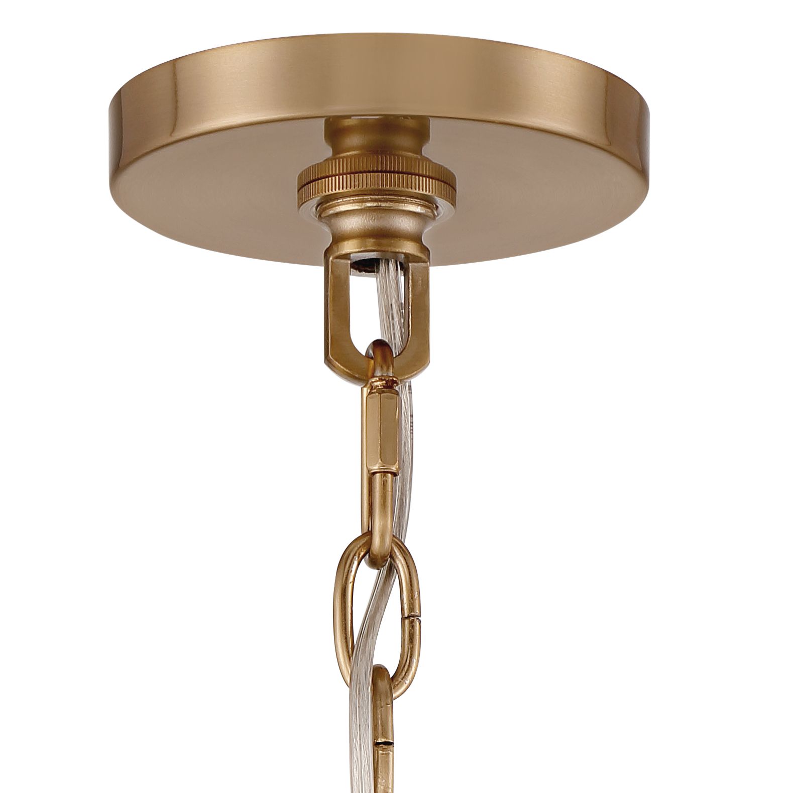 Image 3 Marinec 42" Wide Soft Gold 8-Light Chandelier with White Shades more views