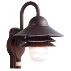 Mariner 1-Light Architectural Bronze Wall Light With Motion Sensor
