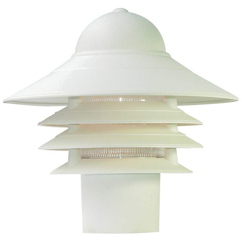 Image 1 Mariner 1-Light Textured White Post Mount Light