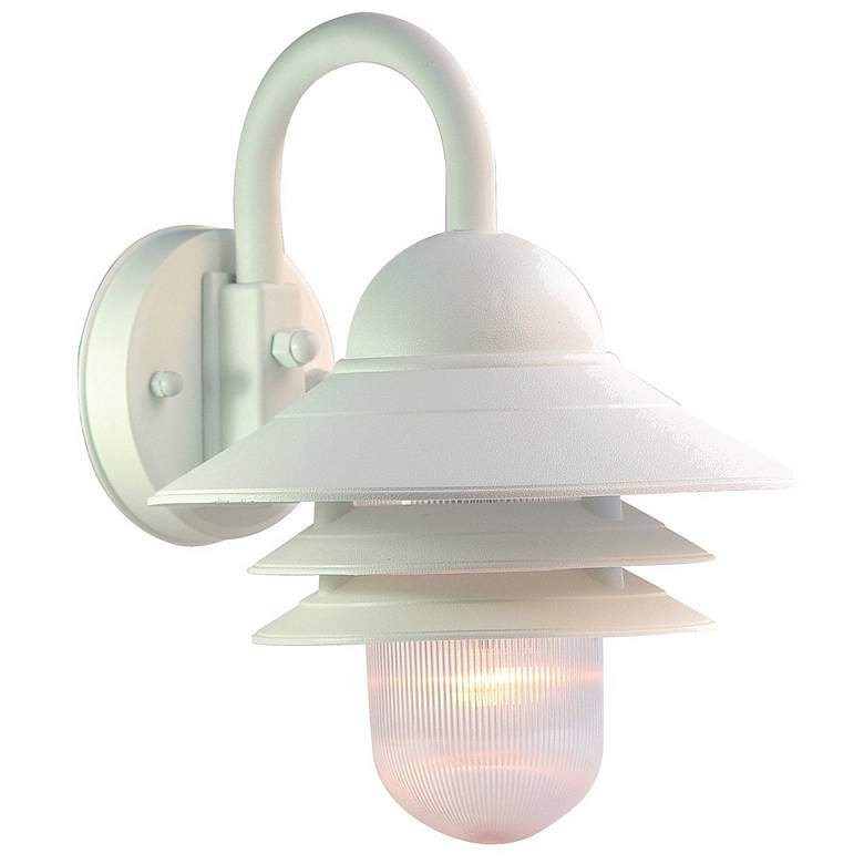 Image 1 Mariner 1-Light Textured White Wall Light