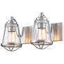 Mariner 9" High Brushed Nickel 2-Light Wall Sconce
