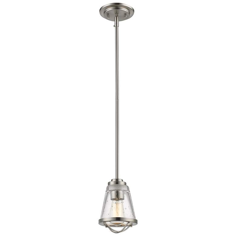 Image 1 Mariner by Z-Lite Brushed Nickel 1 Light Mini Pendant