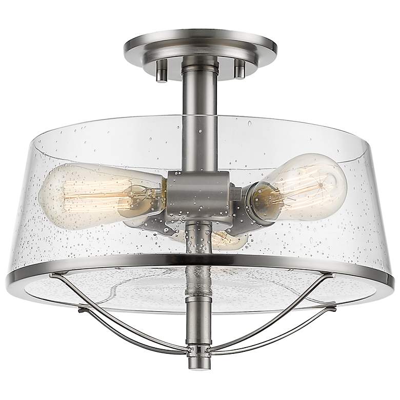 Image 1 Mariner by Z-Lite Brushed Nickel 3 Light Semi Flush Mount