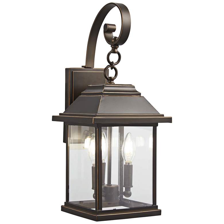 Image 1 Mariner&#39;s Pointe 21 1/2 inch High Bronze Outdoor Lantern Wall Light