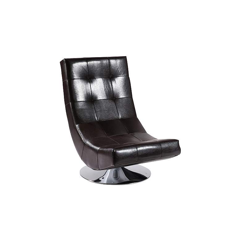 Image 1 Mario Brown Bonded Leather Swivel Club Chair