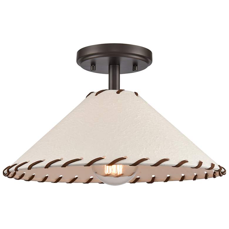 Image 1 Marion 14" Wide 1-Light Semi Flush Mount - Oil Rubbed Bronze