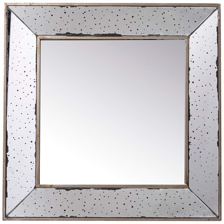 Image 1 Marion Silver 18 1/4 inch Square Framed Wall Mirror