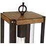 Marion Square 17"H Black and Walnut Outdoor Hanging Light