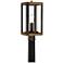 Marion Square 18 1/4"H Black and Walnut Outdoor Post Light