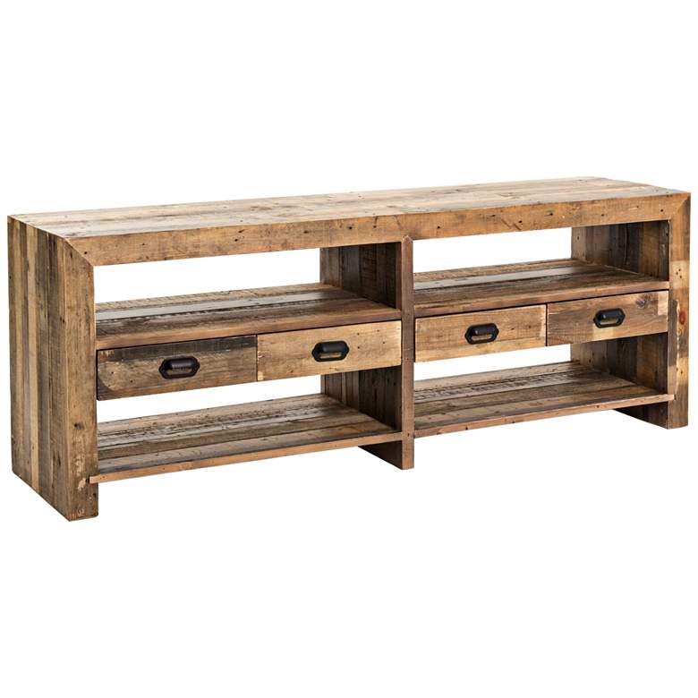 Image 1 Mariposa 70 inch Wide Mixed Reclaimed Wood Media Console