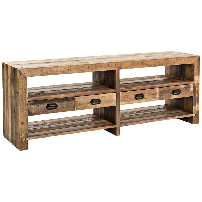 Image 1 Mariposa 70" Wide Mixed Reclaimed Wood Media Console