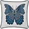 Mariposa Azure Corded 20" Square Indoor-Outdoor Pillow
