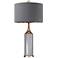 Mariposa Tall Cone Neck Gray and Gold Table Lamp
