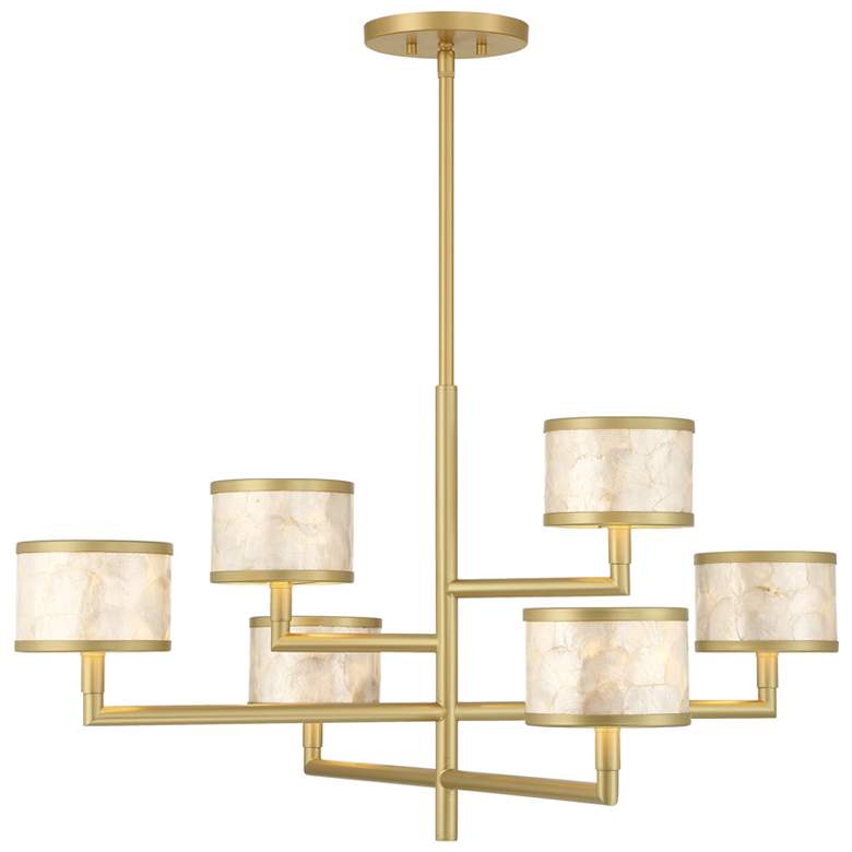 Image 1 Mariquita 6-Light Chandelier in Spun Gold by Breegan Jane