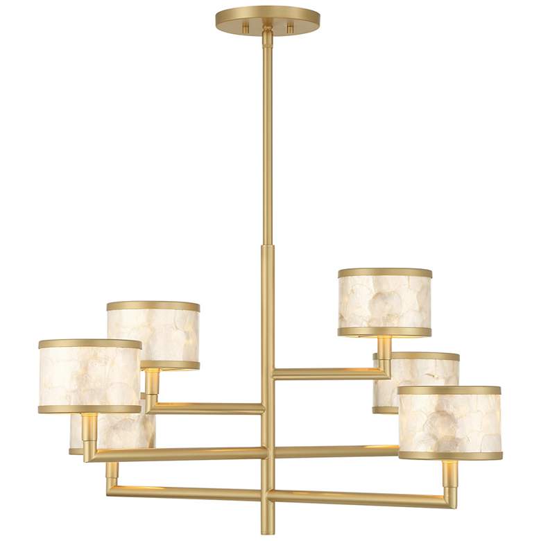 Image 3 Mariquita 6-Light Chandelier in Spun Gold by Breegan Jane more views