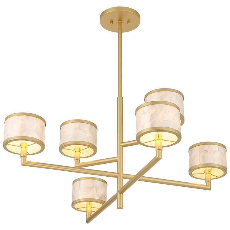 Image 6 Mariquita 6-Light Chandelier in Spun Gold by Breegan Jane more views
