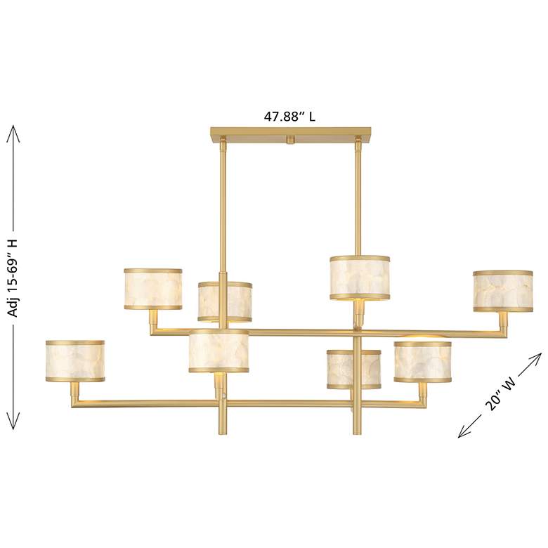 Image 6 Mariquita 8-Light Chandelier in Spun Gold more views