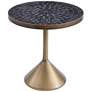 Marirose 22" Black and Brass Accent Table