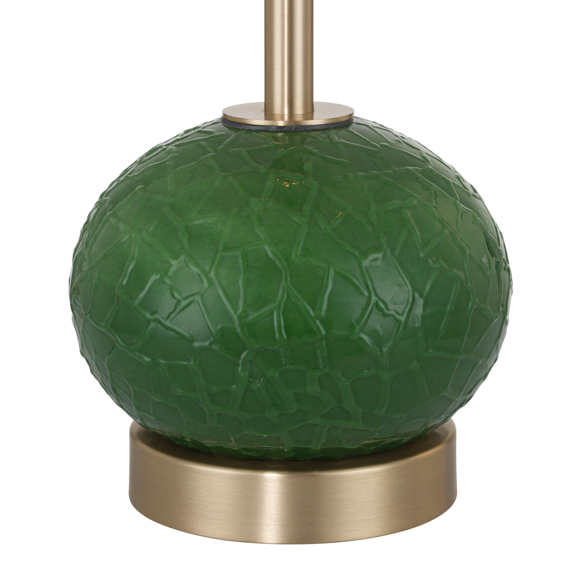 Image 7 Maris 20" High Green Glass and Satin Brass Table Lamp more views