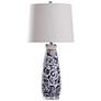 1_Maris 31" High Coastal Blue and Ivory Ceramic Vase Table Lamp