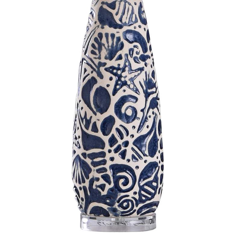 Image 3 Maris 31" High Coastal Blue and Ivory Ceramic Vase Table Lamp more views