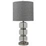 1_Marisa 26" Clear Glass and Brushed Steel Modern Table Lamp