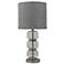 Marisa 26" Clear Glass and Brushed Steel Modern Table Lamp