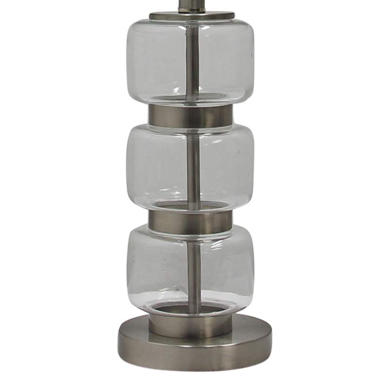 Image 2 Marisa 26" Clear Glass and Brushed Steel Modern Table Lamp more views