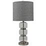 Marisa Clear Glass and Brushed Steel Metal Table Lamp