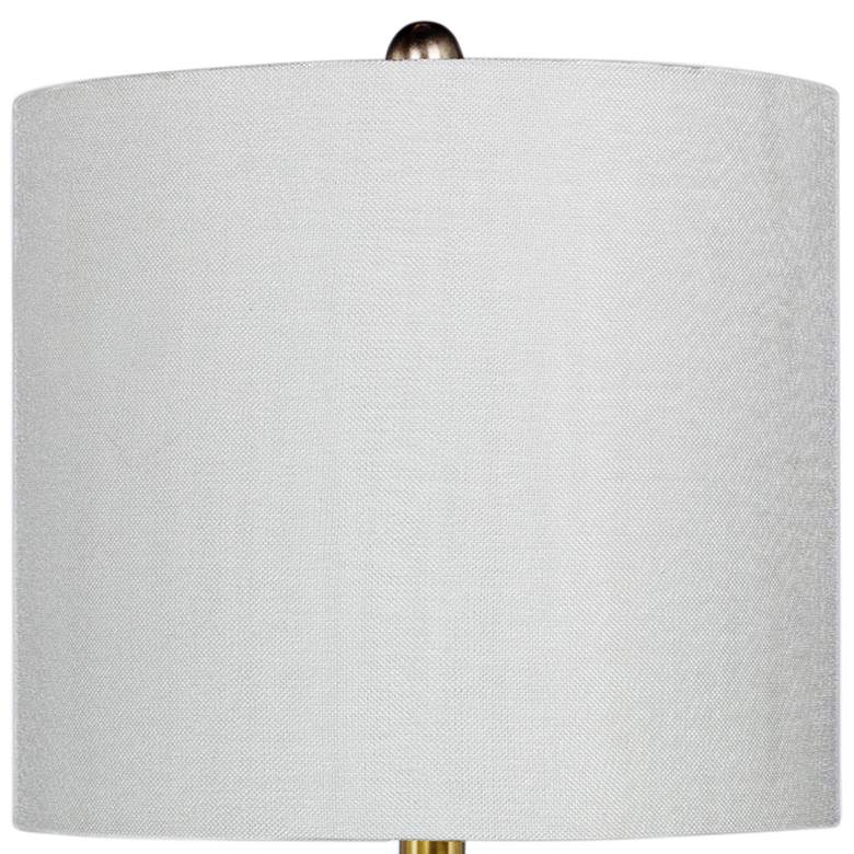 Image 3 Marisa White Glass and Antique Brass Metal Table Lamp more views