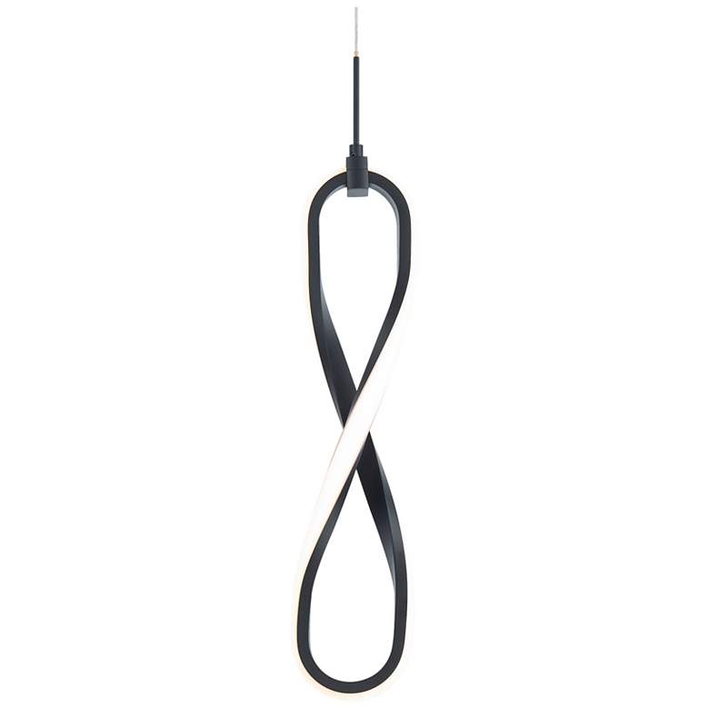 Image 1 Marise 21"H x 3.5"W 1-Light Mini Pendant in Black