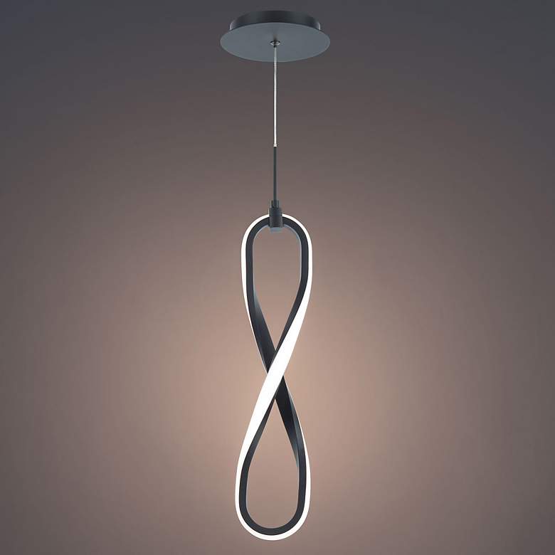 Image 3 Marise 21"H x 3.5"W 1-Light Mini Pendant in Black more views