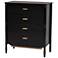 Marisela 32 3/4" Wide Black Wood 4-Drawer Vertical Dresser