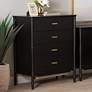 1_Marisela 32 3/4" Wide Black Wood 4-Drawer Vertical Dresser