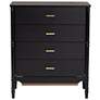 4_Marisela 32 3/4" Wide Black Wood 4-Drawer Vertical Dresser more views