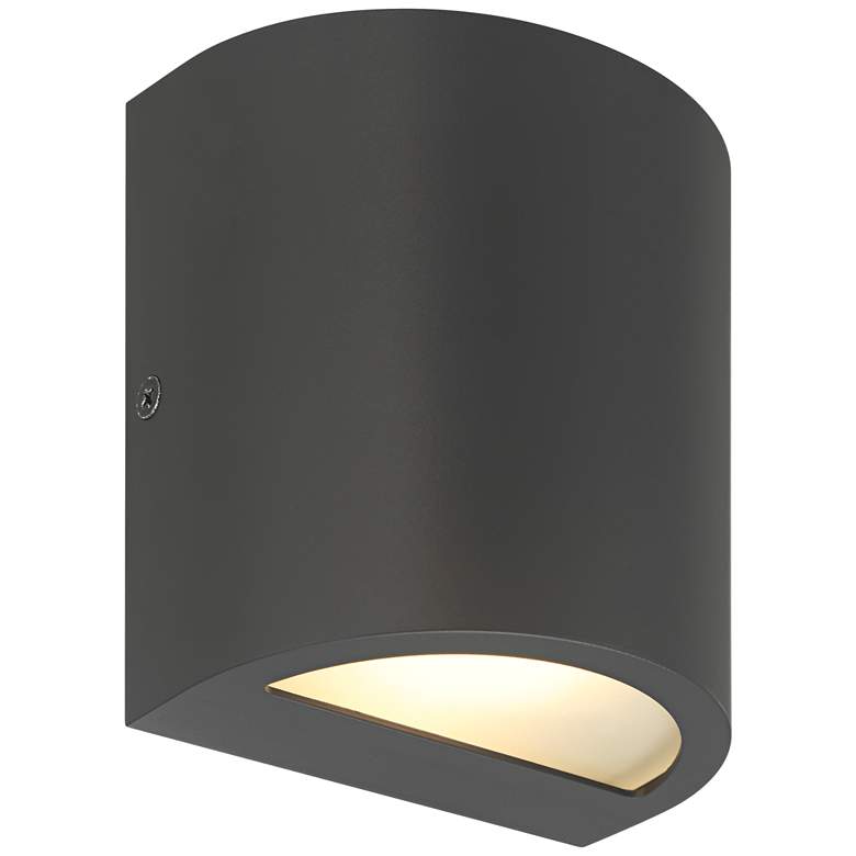 Image 2 Marisha 4 3/4" High Black LED Outdoor Wall Light more views