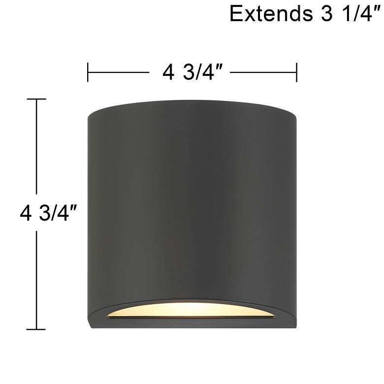 Image 7 Marisha 4 3/4" High Black LED Outdoor Wall Light more views