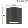 Marisha 4 3/4" High Black LED Outdoor Wall Light